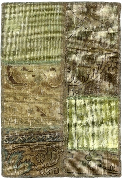 Persischer Vintage Patchwork Teppich handgeknüpft