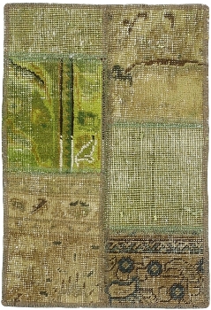 Persischer Vintage Patchwork Teppich handgeknüpft