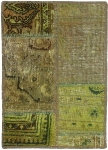 Persischer Vintage Patchwork Teppich handgeknüpft