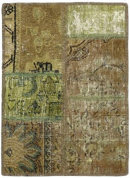 Persischer Vintage Patchwork Teppich handgeknüpft