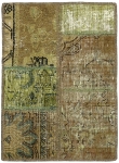 Persischer Vintage Patchwork Teppich handgeknüpft