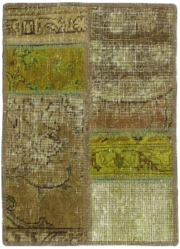 Persischer Vintage Patchwork Teppich handgeknüpft
