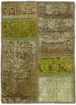 Persischer Vintage Patchwork Teppich handgeknüpft