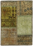 Persischer Vintage Patchwork Teppich handgeknüpft