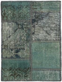 Persischer Vintage Patchwork Teppich handgeknüpft
