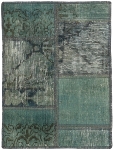 Persischer Vintage Patchwork Teppich handgeknüpft