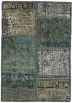 Persischer Vintage Patchwork Teppich handgeknüpft
