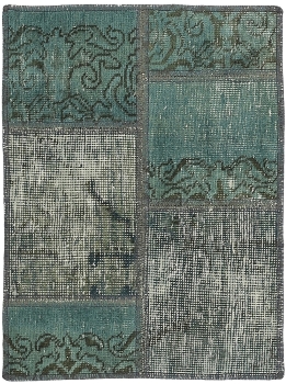 Persischer Vintage Patchwork Teppich handgeknüpft