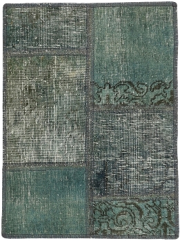 Persischer Vintage Patchwork Teppich handgeknüpft