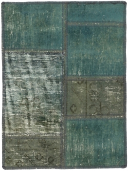 Persischer Vintage Patchwork Teppich handgeknüpft