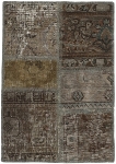 Persischer Vintage Patchwork Teppich handgeknüpft