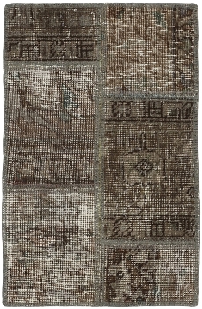 Persischer Vintage Patchwork Teppich handgeknüpft