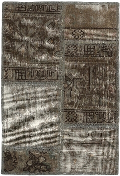 Persischer Vintage Patchwork Teppich handgeknüpft