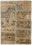 Persischer Vintage Patchwork Teppich handgeknüpft