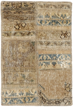 Persischer Vintage Patchwork Teppich handgeknüpft
