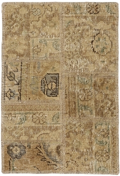 Persischer Vintage Patchwork Teppich handgeknüpft