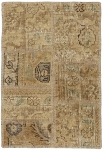 Persischer Vintage Patchwork Teppich handgeknüpft