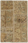 Persischer Vintage Patchwork Teppich handgeknüpft