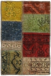 Persischer Vintage Patchwork Teppich handgeknüpft