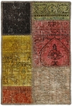 Persischer Vintage Patchwork Teppich handgeknüpft