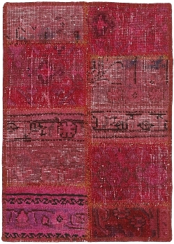 Persischer Vintage Patchwork Teppich handgeknüpft