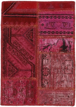Persischer Vintage Patchwork Teppich handgeknüpft