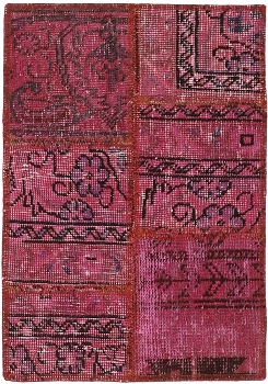 Persischer Vintage Patchwork Teppich handgeknüpft