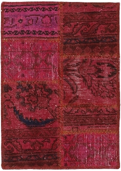 Persischer Vintage Patchwork Teppich handgeknüpft