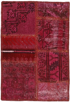 Persischer Vintage Patchwork Teppich handgeknüpft