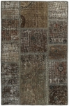 Persischer Vintage Patchwork Teppich handgeknüpft