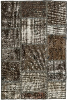 Persischer Vintage Patchwork Teppich handgeknüpft