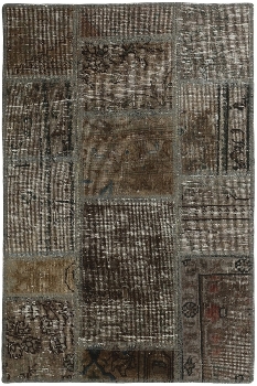 Persischer Vintage Patchwork Teppich handgeknüpft