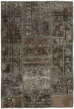 Persischer Vintage Patchwork Teppich handgeknüpft