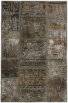 Persischer Vintage Patchwork Teppich handgeknüpft