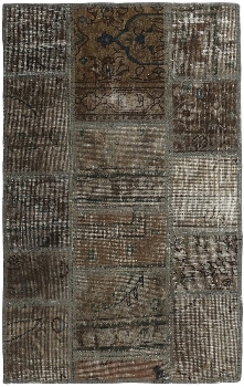Persischer Vintage Patchwork Teppich handgeknüpft