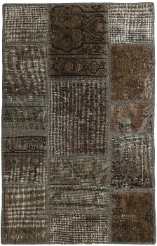 Persischer Vintage Patchwork Teppich handgeknüpft