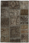 Persischer Vintage Patchwork Teppich handgeknüpft