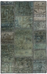 Persischer Vintage Patchwork Teppich handgeknüpft