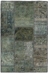 Persischer Vintage Patchwork Teppich handgeknüpft