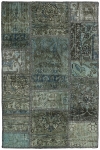 Persischer Vintage Patchwork Teppich handgeknüpft