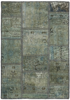 Persischer Vintage Patchwork Teppich handgeknüpft