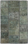 Persischer Vintage Patchwork Teppich handgeknüpft