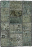 Persischer Vintage Patchwork Teppich handgeknüpft