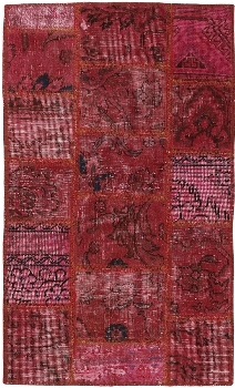 Persischer Vintage Patchwork Teppich handgeknüpft