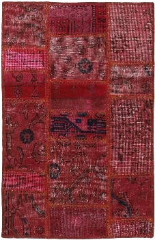 Persischer Vintage Patchwork Teppich handgeknüpft