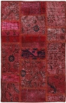Persischer Vintage Patchwork Teppich handgeknüpft