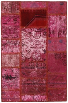 Persischer Vintage Patchwork Teppich handgeknüpft