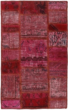 Persischer Vintage Patchwork Teppich handgeknüpft
