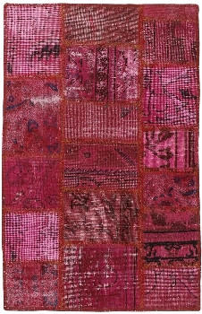 Persischer Vintage Patchwork Teppich handgeknüpft