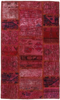 Persischer Vintage Patchwork Teppich handgeknüpft